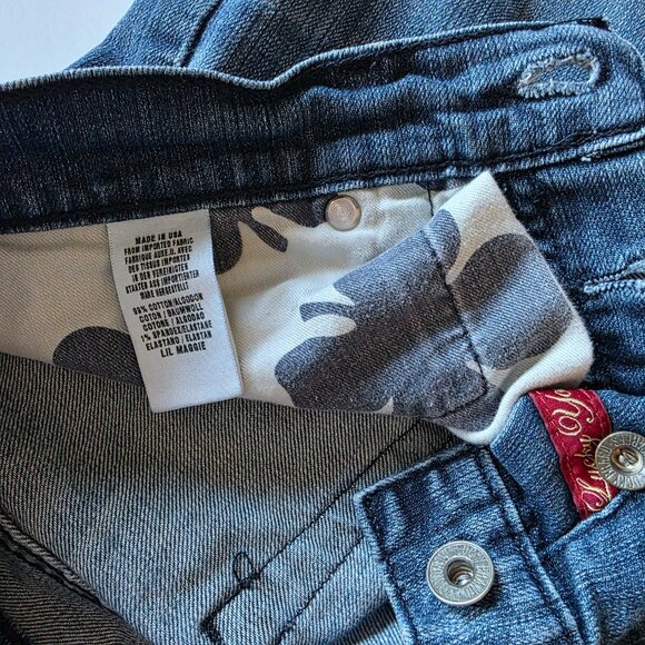 Lucky Brand Lil’ Maggie Low Rise Bootcut Jeans 4 / 27 Short Made in USA - Picture 4 of 13
